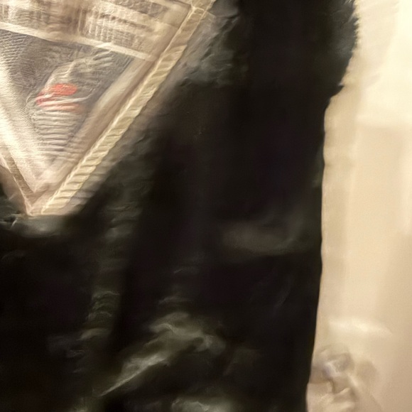 J. Percy Marvin Richards 100% Leather Suede Hooded  Black Long Coat - Picture 5 of 9